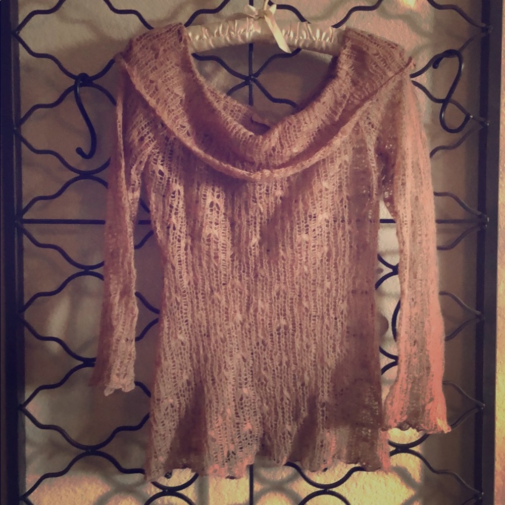 Feminine off the shoulder sweater